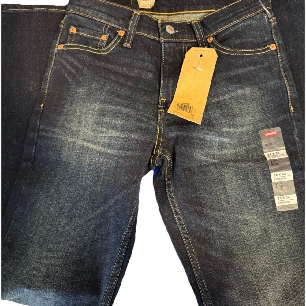Levi's Men's Dark Blue Slim Straight Jeans